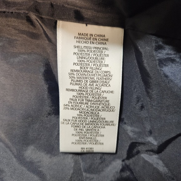 Lauren Ralph Lauren Coat Women's Size SP Faux Fir Down Filled Puffer Coat Navy - Picture 8 of 10